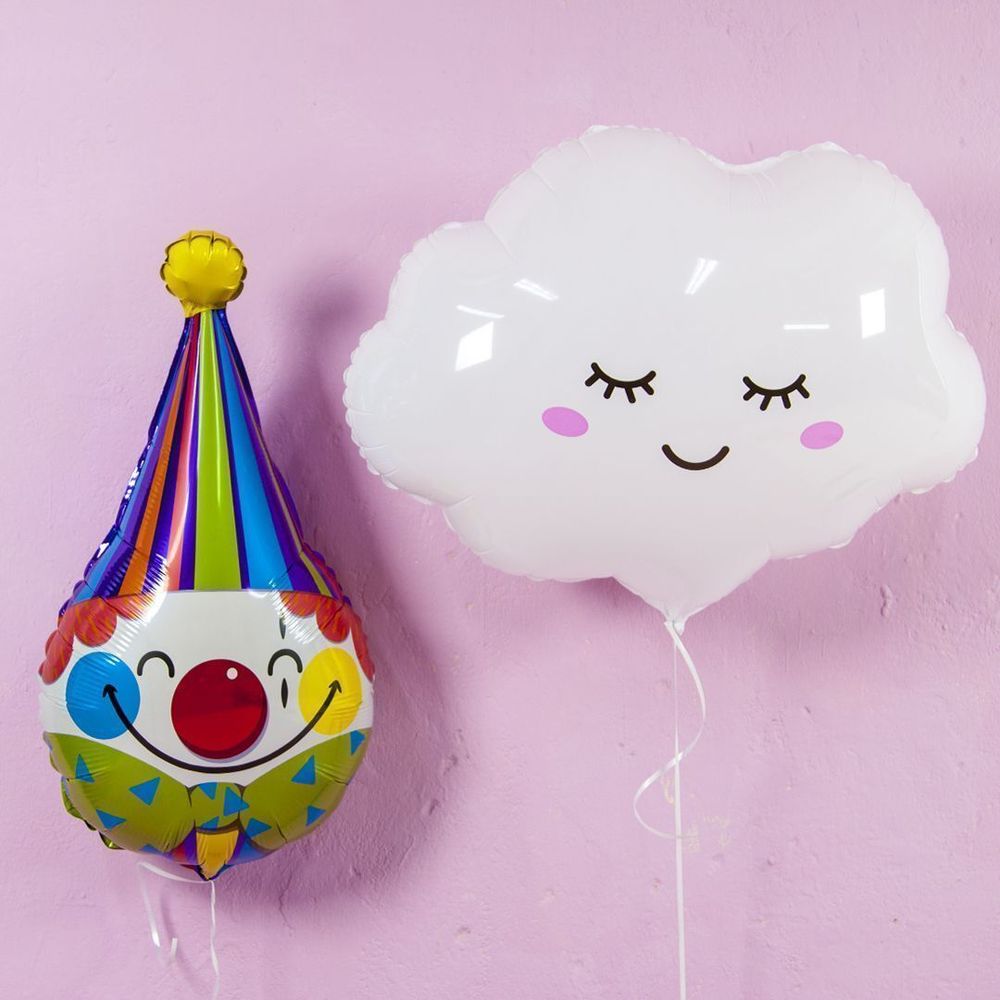 Шар (27"/69 см) Фигура, Облако, Белый 1 шт.