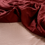 Простыня из стираного льна цвета пыльной розы essential, 240х270 см