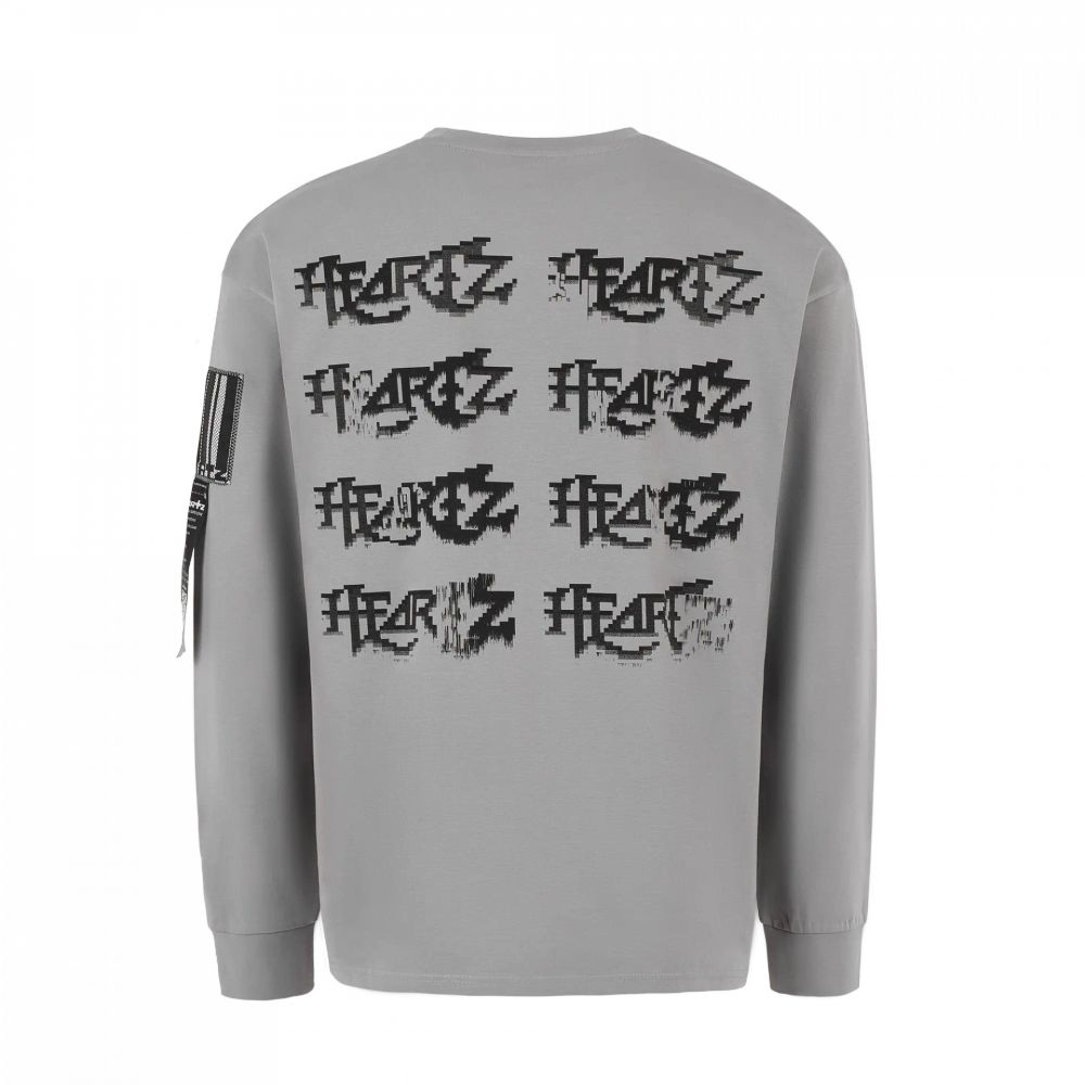 Лонгслив Heartz The Castle Boxy Серый