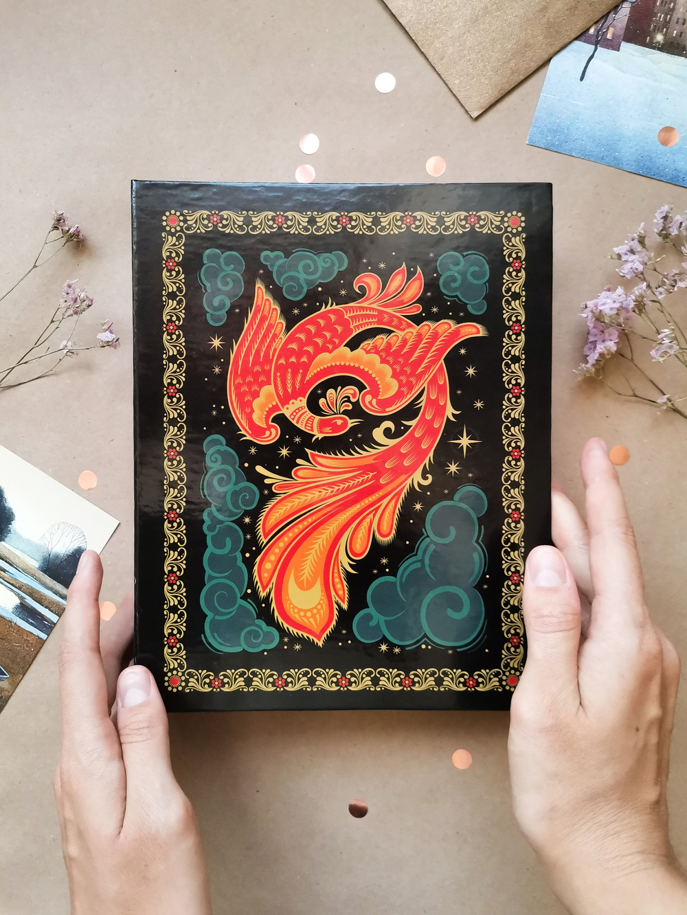 Фотоальбом на 200 фото 10х15 см, пластик. листы Russian souvenir Жар-птица