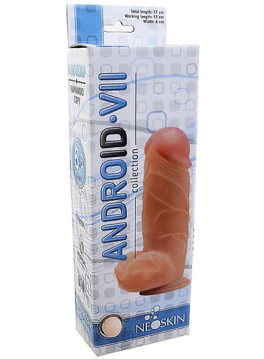 LOVETOY ANDROID VII – реалистичный фаллоимитатор на присоске, телесный, 19,5 см