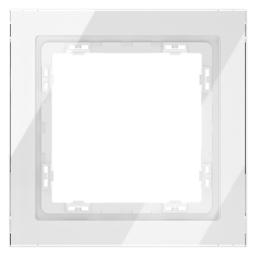 Рамка стеклянная VOLTUM S70 на 1 пост, (белый, стекло)