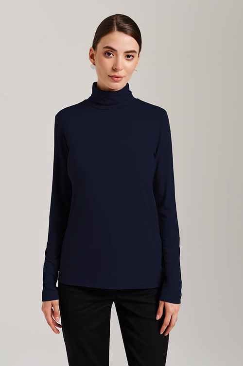 23162 Водолазка женская (темно-синий)