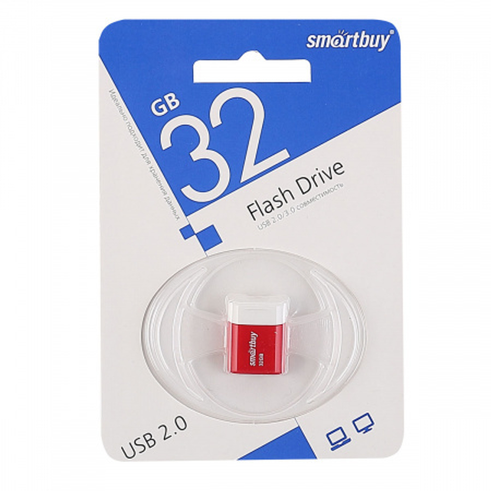 USB карта памяти 32ГБ Smart Buy Lara (красный)