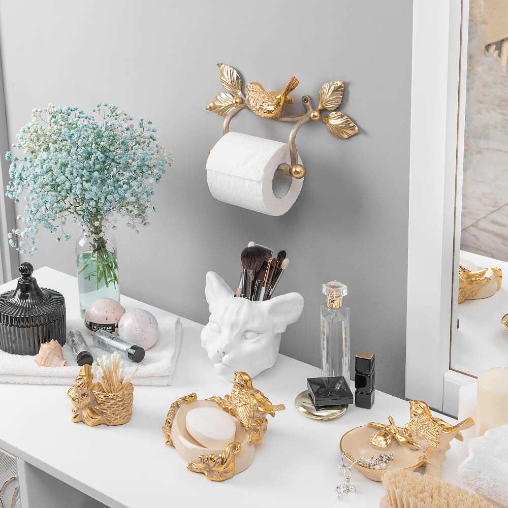 Держатель для туалетной бумаги Птичка Айвори