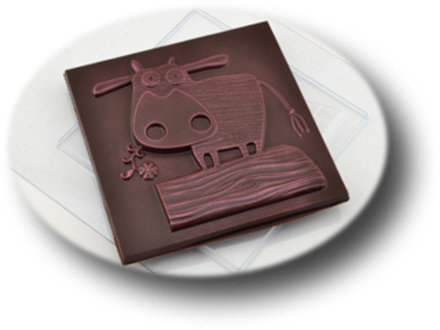 Форма для шоколада БЫК НА ЛУГУ, пластик