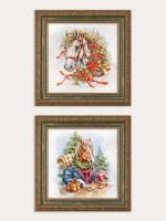 Набор из двух картин "Лошадь - символ 2026 года"