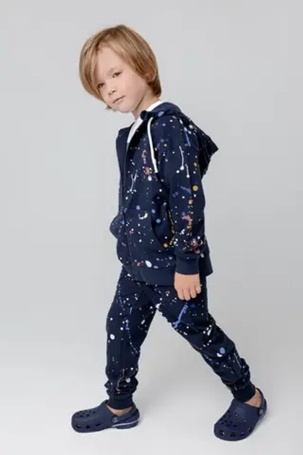 КР 400529/индиго,космические брызги к372 брюки для мальчика