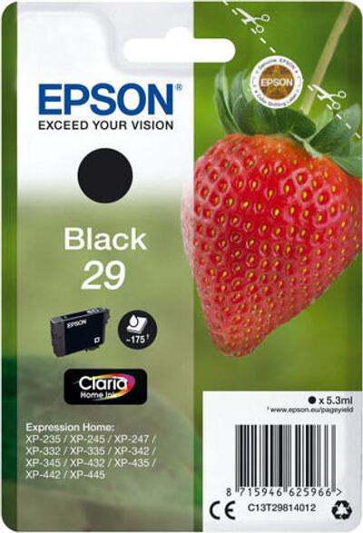 Epson Strawberry C13T29814022 струйный картридж Подлинный Черный 1 шт