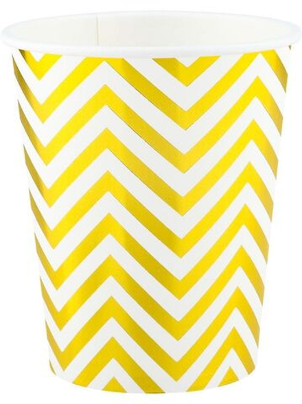 Стаканы зигзаг золото мал 6шт.