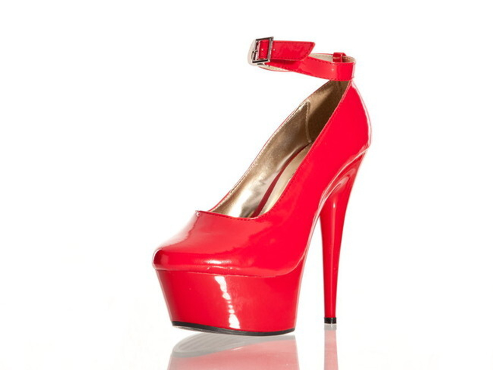Туфли лакированные красные 38 (Цвет: красный)