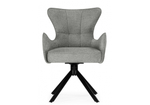 Стул на металлокаркасе Woodville Atlanta gray, black крутящийся, ножки черные