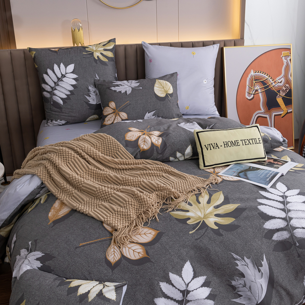 Комплект постельного белья Делюкс Сатин 100% хлопок на резинке LR451