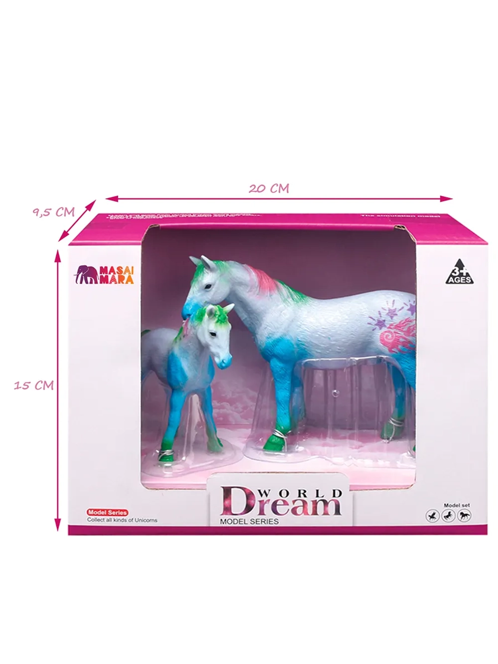 Набор фигурок животных Мир фэнтези Семья голубых единорогов 2 шт