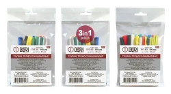 Термоусаживаемая трубка/Термоусадка DORI (63 шт., 100 мм, 7 цветов, набор 3in1)