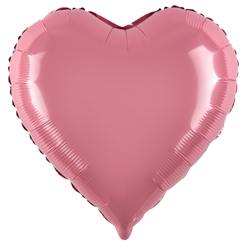 Шар (24''/61 см) Сердце, Розовый, 1 шт.