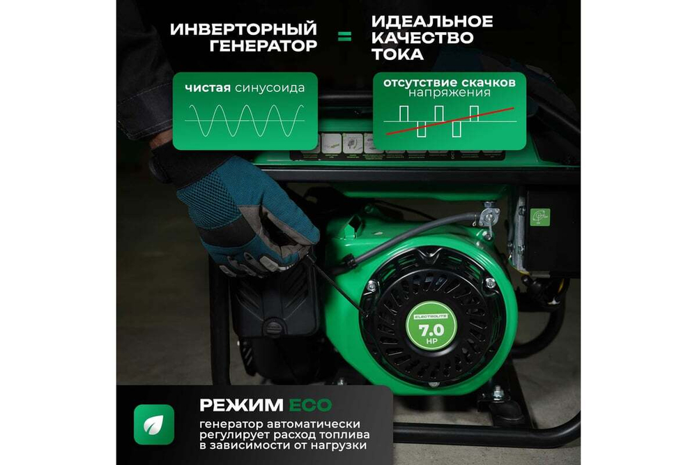 Генератор бензиновый инверторный Electrolite EL 4000i 6849
