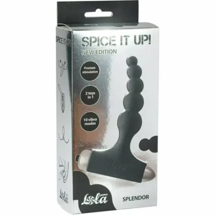 Черная анальная вибропробка New Edition Splendor - 12,1 см.