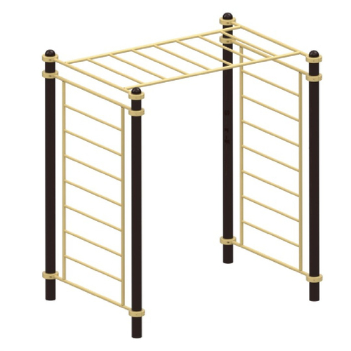 Спортивный комплекс №61, с рукоходом и двумя шведскими стенками, 2140*1520*2600 мм., D=89 мм.