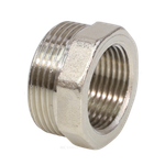 Футорка латунь никель Ду 15х8 (1/2"х1/4") НР/ВР VALFEX VF.581.N.012.014