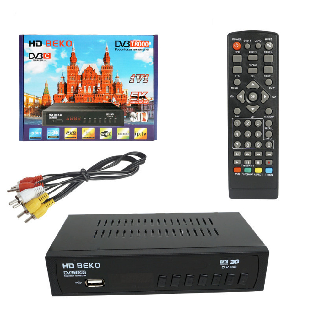 Ресивер цифровой HD BEKO эфирный DVB-T2/C тв приставка