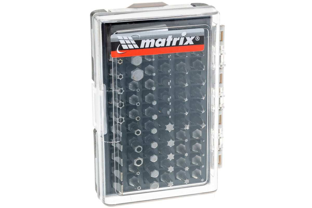 Набор бит с магнитным держателем, CrV, 61 шт.// Matrix