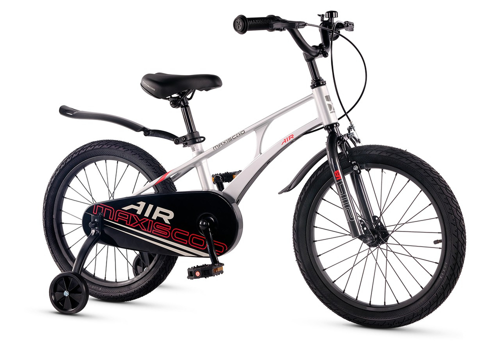 Велосипед 18'' Maxiscoo AIR Стандарт Серый Жемчуг (2025)