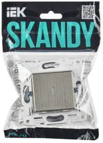 SKANDY Выключатель 1-клавишный с индикацией 10А SK-V07N металл никель IEK