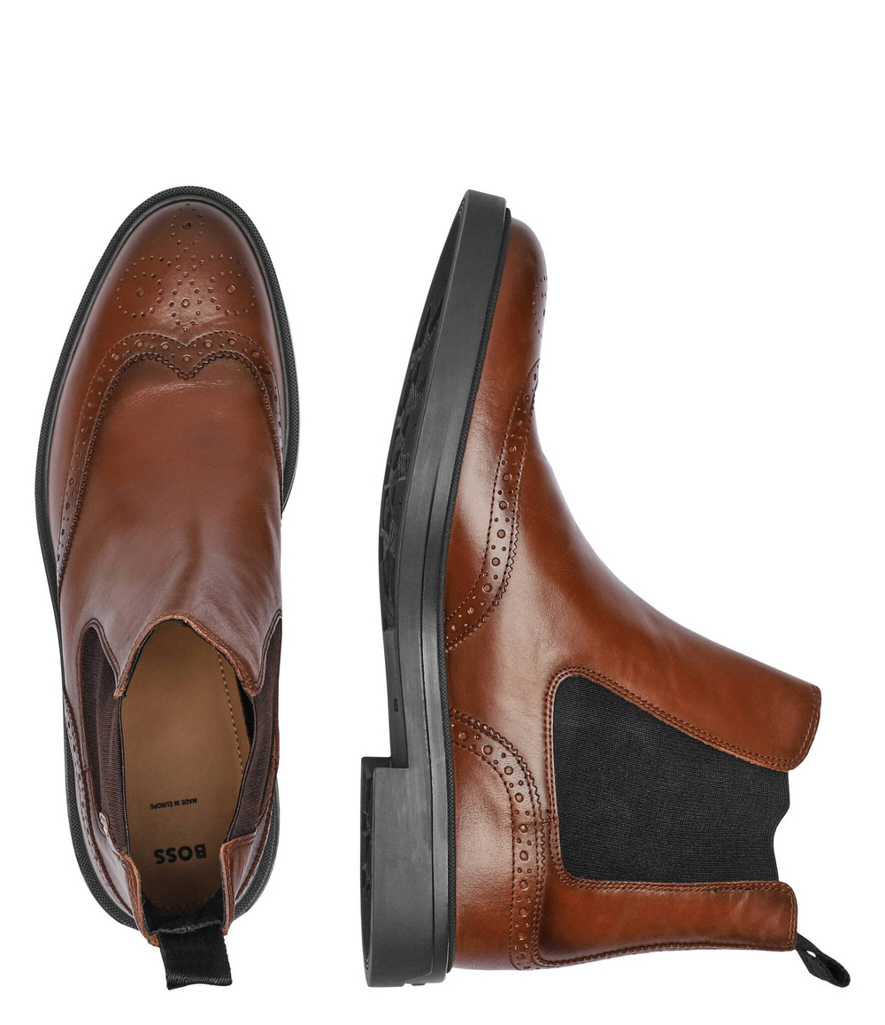 Кожаное челси Calev BOSS BLACK - коричневый(50529227)