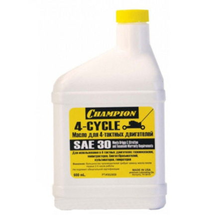 Масло CHAMPION 4-х тактное SAE30 минеральное 0,6 л     952809