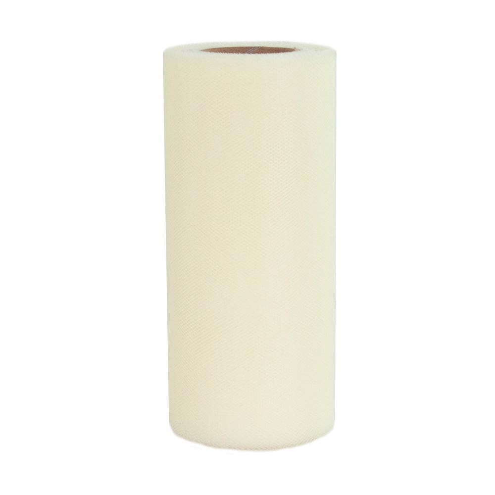 Лента (15 см*22,86 м) Фатин, Кремовый, 1 шт.