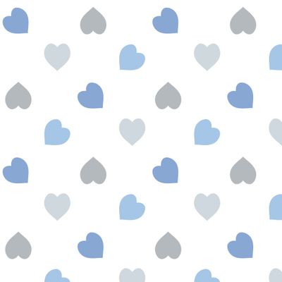 синие и серые сердечки