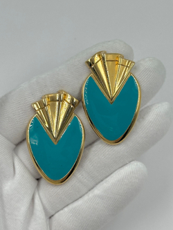 Серьги с бирюзовой эмалью Avon