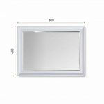 Зеркало DELLEN, белый, 80*60 см, пластик/стекло