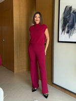 ПРЕДЗАКАЗ, получаем 15 марта, трикотажный топ из нейлона в цвете Бордо