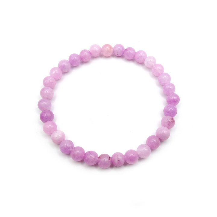 Браслет Кварц розово-сиреневый шар 6 мм