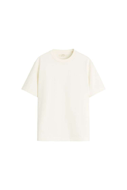 ZARA ФУТБОЛКА ИЗ ПЛОТНОЙ ТКАНИ, ЭКРЮ