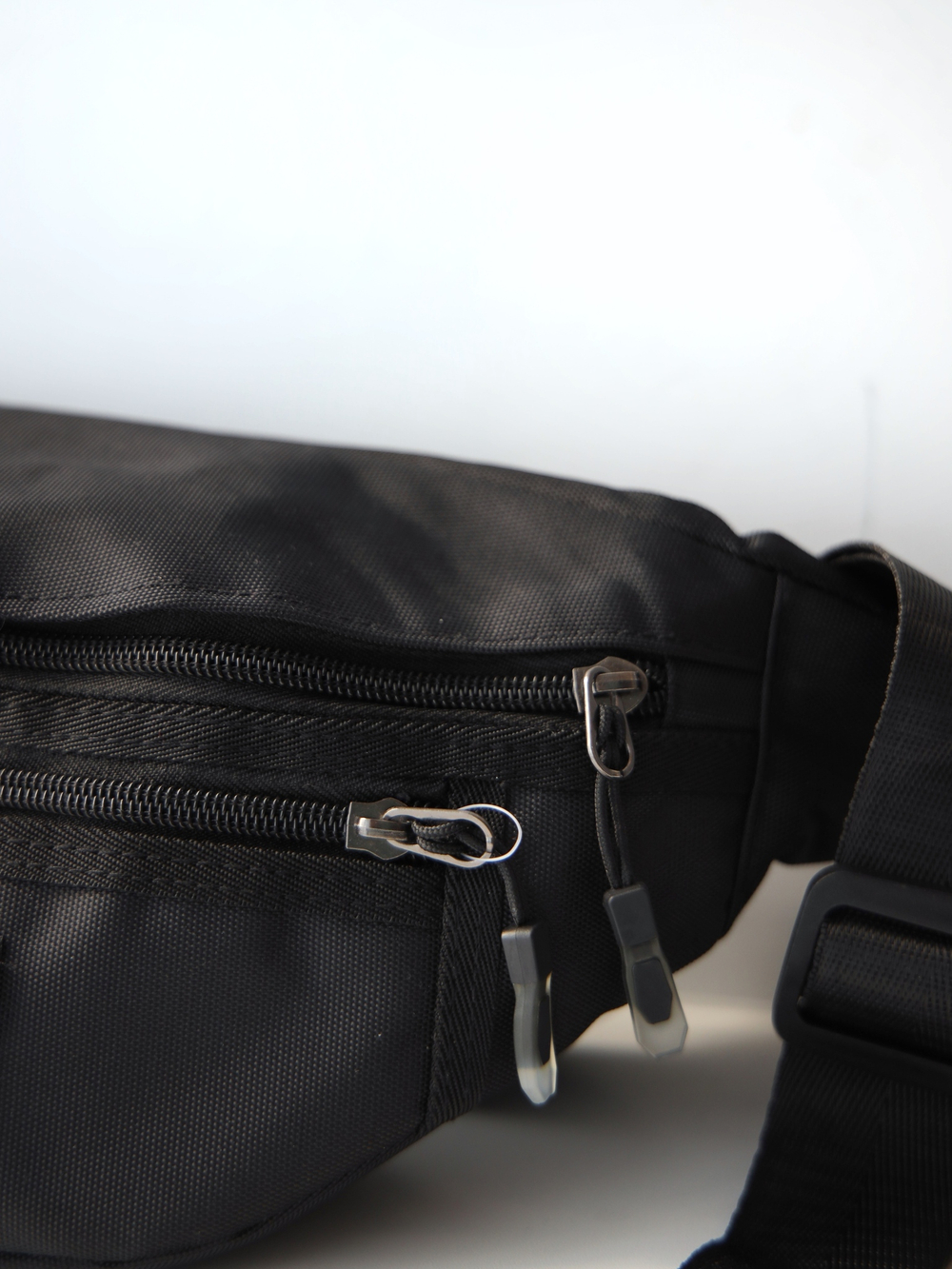 Поясная сумка Город Горький черная с шевроном липучкой