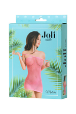 Платье-сетка Joli Malibu, LXL (46-48) (Цвет: розовый)