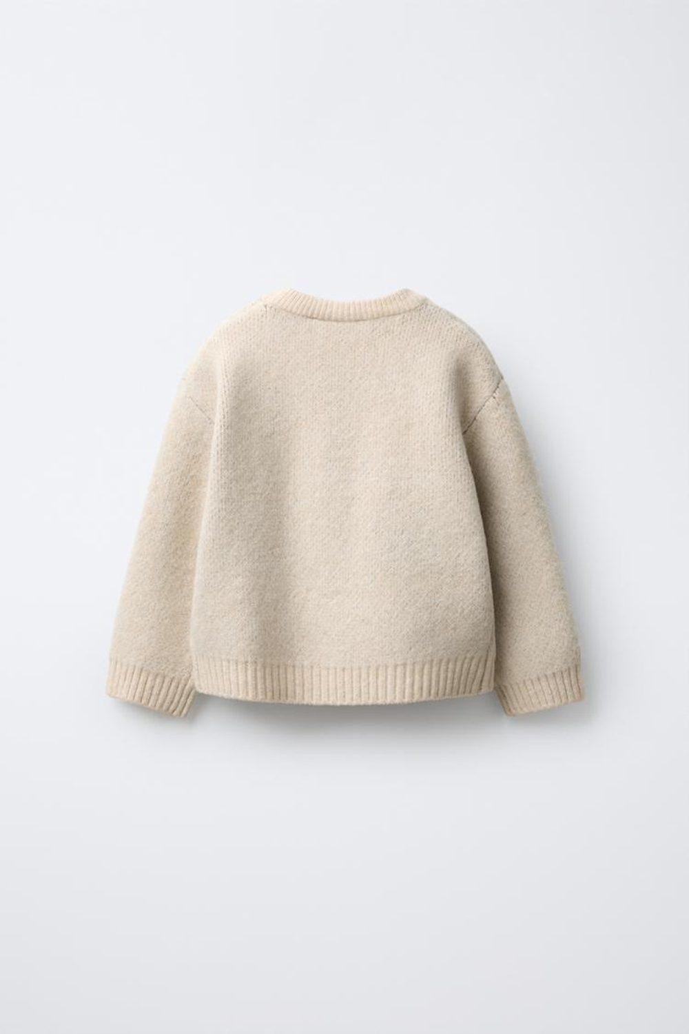 ZARA СВИТЕР С УЗОРОМ «МЕДВЕДЬ», ЭКРЮ