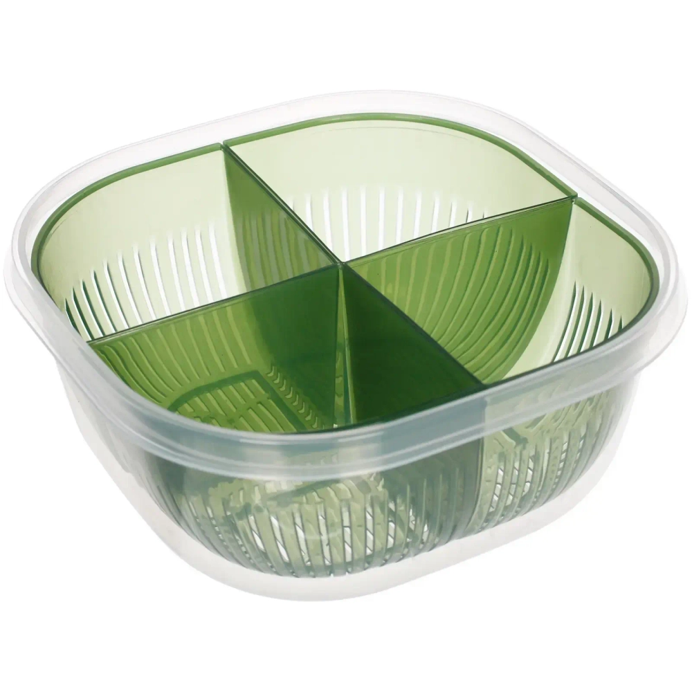 Контейнер пластиковый «Бриллиант» 4секции 16,5*16,5*8см