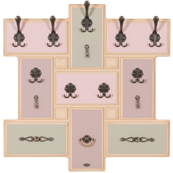 Вешалка настенная Пандора 9 Айвори Акварель