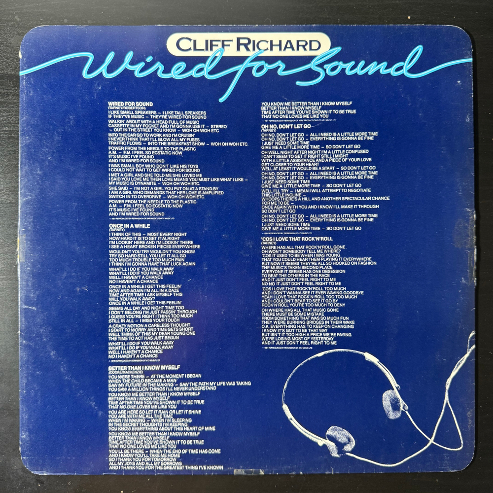 Виниловая пластинка Cliff Richard ‎– Wired For Sound LP