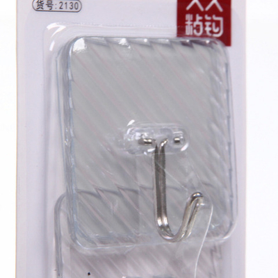 Крючки в наборе 3шт на липком слое «ЛАМИНГТОН», прозрачные, 20*8см/нагрузка 3кг