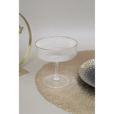 Бокал для шампанского 160мл «Opera» с золотой каймой