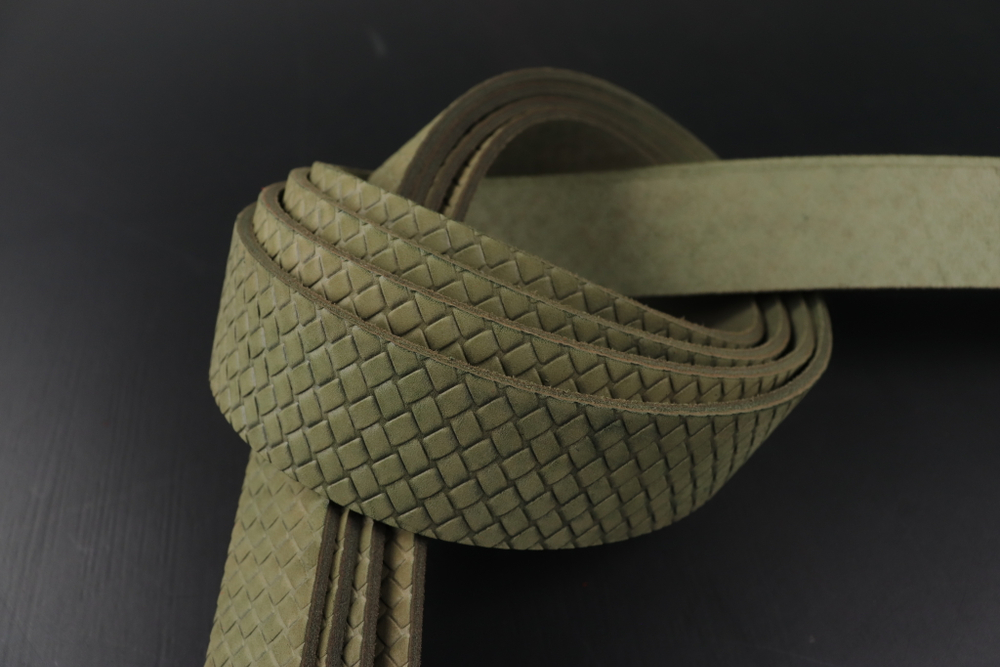 Ременная заготовка Шелк Зеленая + Плита Симметрия