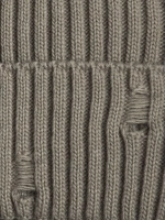 Шапка бини рваная и снуд осенняя