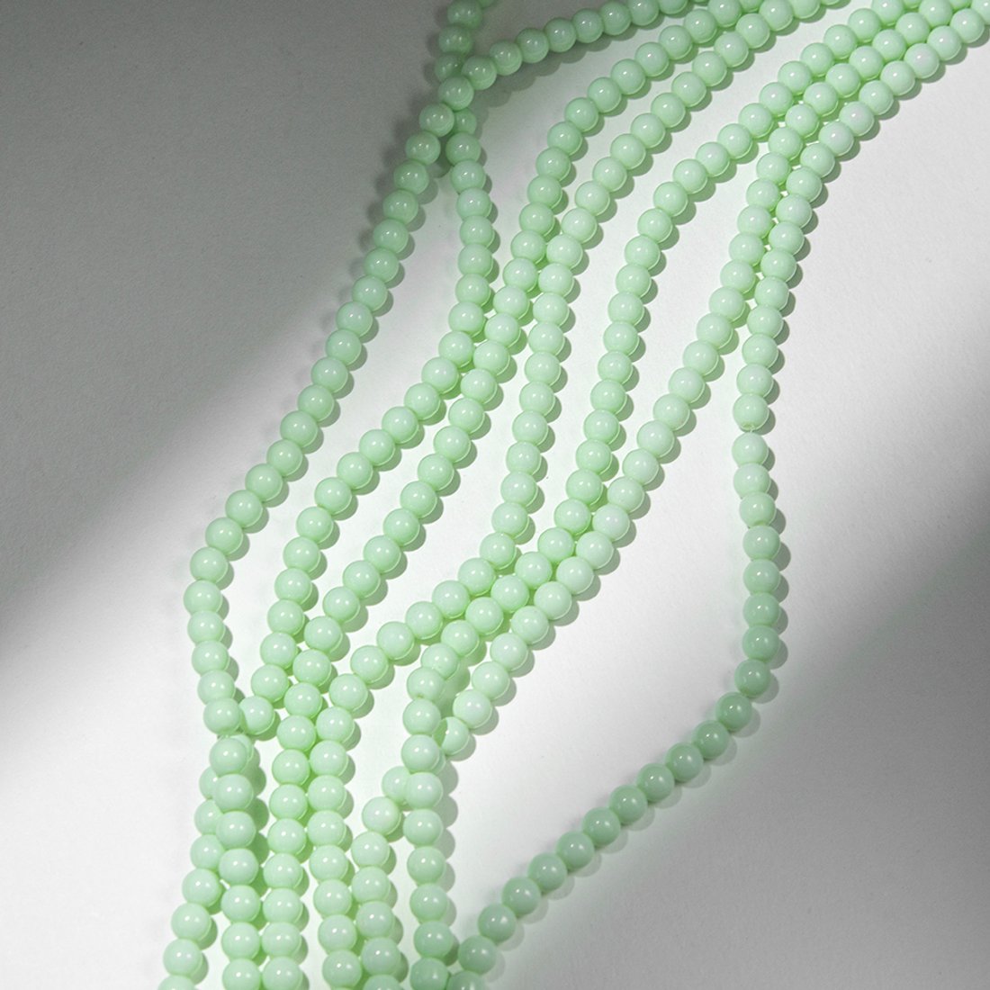 Хрустальный жемчуг, оттенок "Фисташковый макарун", шар 6,3мм