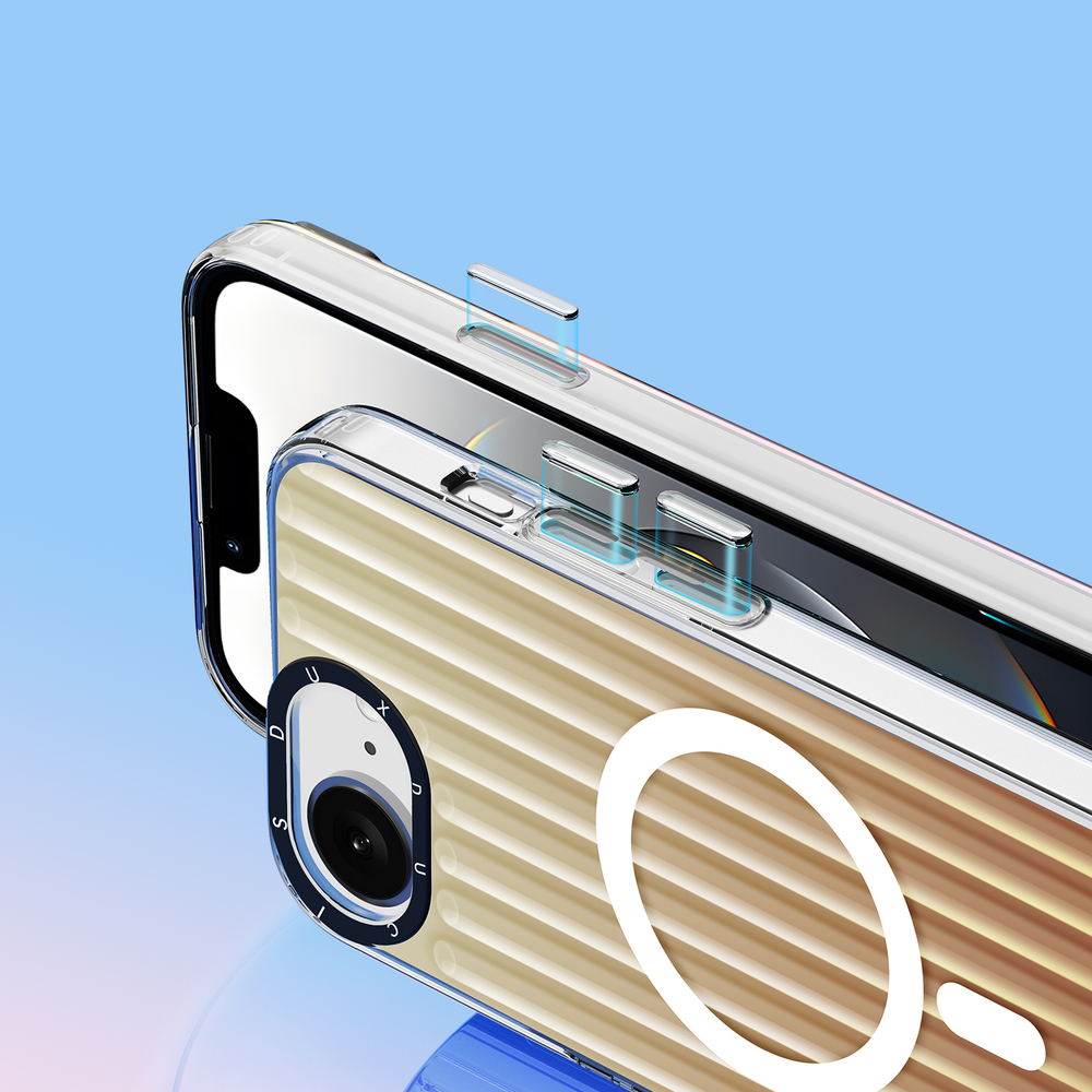 Усиленный прозрачный чехол (Gradient Desert Gold) с поддержкой MagSafe от Dux Ducis для iPhone 16e, серия Zest Series Case