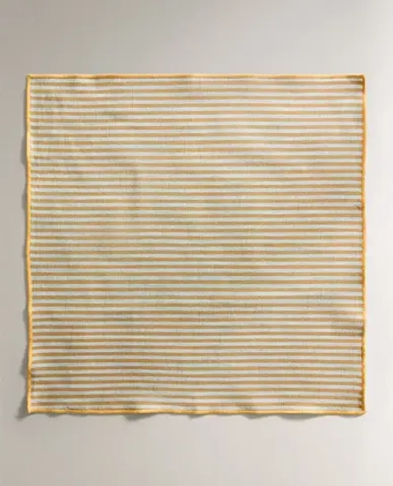 ZARA HOME САЛФЕТКИ ИЗ ХЛОПКА В ПОЛОСКУ (НАБОР ИЗ 2 ШТ.), ЗЕЛЕНЫЙ